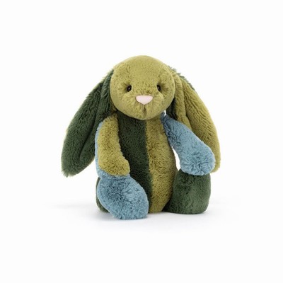 Jellycat Bashful Patchwork Basil Bunnies UK | 54916VNAS